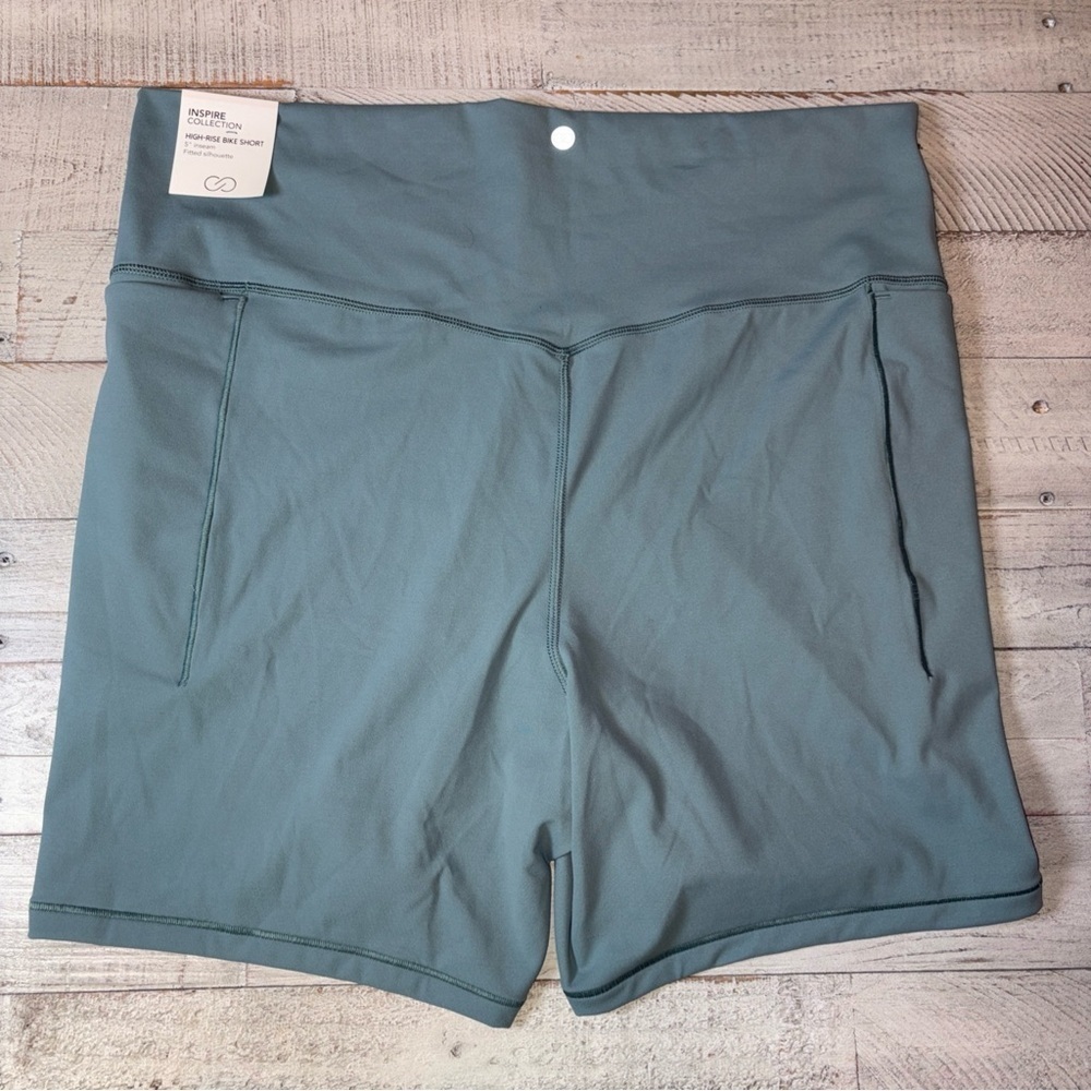 NWT! Women’s Calia Puya Green 5” Inseam Inspire High Rise Bike Short Size  XXL - Picture 9 of 15